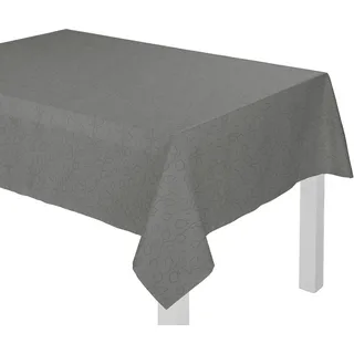 Tischdecke WIRTH "Westport" Gr. 5, grau (dunkelgrau), B:220cm L:130cm, Polyester, Tischdecken, Tischdecke, Made in Germany, Jacquard Dekostoff, Blatt-Design, Pflegeleicht