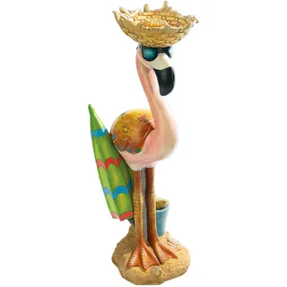Design Toscano Luau Larry, der Flamingo, Pinke Gartenfigur
