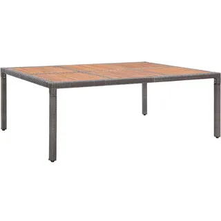 vidaXL Gartentisch 200 x 150 x 74 cm Grau/Schwarz