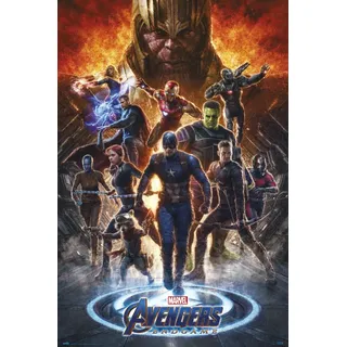 Grupo Erik Marvel Poster - Avengers : Endgame 2 Poster - Kunstdruck - Deko Wohnzimmer oder Deko Schlafzimmer - Deko Zimmer - Größe : 61 x 91, 5 cm Marvel Fanartikel - Offizielle Lizenz
