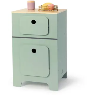 Musterkind Kinderküche , Naturfarben, Salbeigrün , Holz, Holzwerkstoff , 31.5x60x35 cm , FSC 100%, CE, EN 71 , Spielzeug, Holzspielzeug