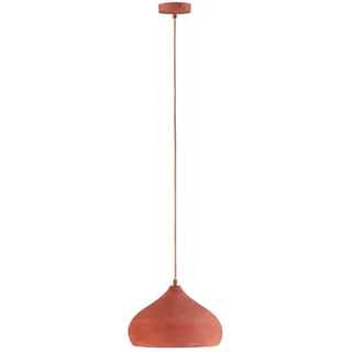 Lindby Beton Pendelleuchte Fiona (Mediterran, Orientalisch) in Terracotta aus (1 flammig E27) - Deckenlampe Esstischlampe Hängelampe Hängeleuchte Wohnzimmerleuchte