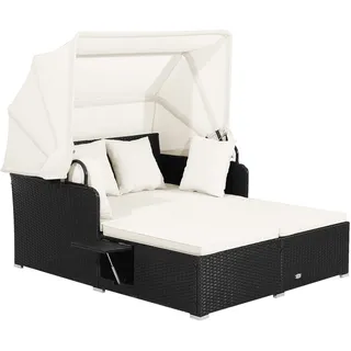 Costway Sonnenliege Doppelliege 2 Personen 0 x 0 x 0 cm Cremeweiß
