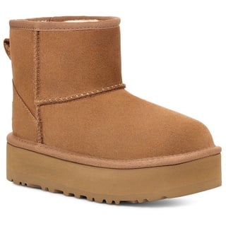 UGG Australia UGG Mädchen Classic Mini Platform Mode-Stiefel, Chestnut, 43 EU