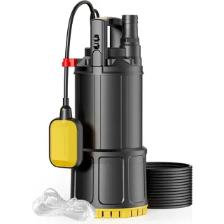 Wiltec Tauchpumpe 850W mit Schwimmerschalter bis 7 m Tiefe 20 m Förderhöhe