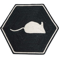 Aime Kratzmatte Maus, sechseckig, Schwarz, 40 cm, 1 Stück