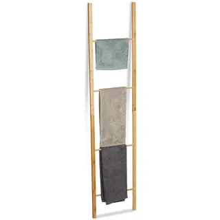 Relaxdays Handtuchleiter klappbar Braun 42x180x2 cm