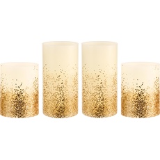 Bild Golden Glitter Candle LED-Kerze 4er Set