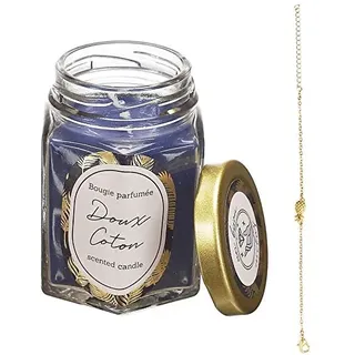 The concept factory Duftkerze im Glas mit Schmuckstück Überraschung Blume de Baumwolle