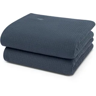 Ross Waffelpique Handtuch 50 x 100 cm blau