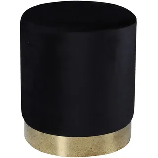 Livetastic Pouf , Schwarz, Goldfarben , Textil, Kunststoff , Uni , Füllung: Schaumstoff , 35x42.5x35 cm , Indoor , Wohnzimmer, Sessel, Hocker & Hockerbänke, Poufs