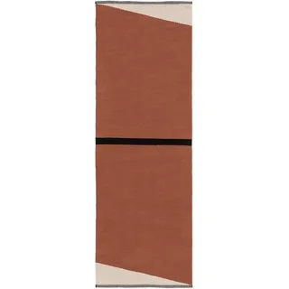 benuta pop Baumwollteppich Lenny Terracotta 70x200 cm - Moderner Kurzflor-Teppich für Wohnzimmer