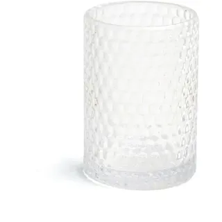 Sadena Zahnputzbecher , Transparent , Glas , 7.3x10.3x7.3 cm , Badaccessoires, Zahnputzbecher
