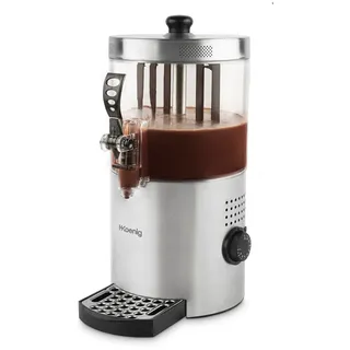 h.koenig Heiße Schokolade Edelstahl SHK800, 1200W, Herausnehmbarer 3L Behälter, Regulierbare Thermotast, Warmhalten, Anti-Tropf-System, Spülmaschinengeeignet