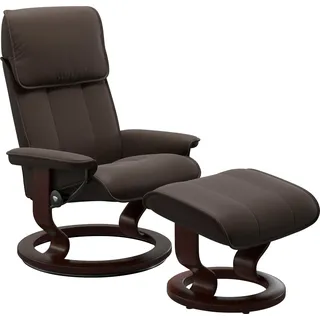 Stressless Relaxsessel Admiral Leder 78 x 98 x 73 cm Braun mit Kopfteil