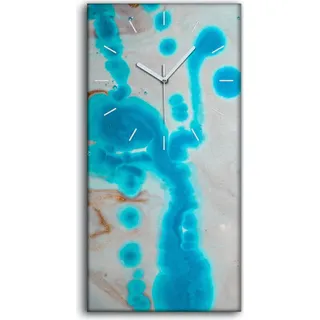 Dekor Leinwand Uhr Wandbilder Geräuschlos 30x60 Gemälde abstrakt Marmor - weiße Hände - Gold