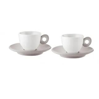 Guzzini - EVERYDAY 2er-Set Kaffeetassen mit Untertasse - Taubengrau - 081700158