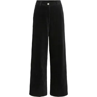 VILA Kita Wide Leg Fit Corduroy Hosen Schwarz L