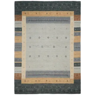 Cazaris Orientteppich , Silberfarben , Textil , Punkte , rechteckig , 60x90 cm , Care & Fair, AZO-frei , Teppiche und Böden, Teppiche, Orientteppiche