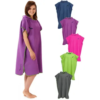 Fit-Flip Strandponcho für Erwachsene mit Kapuze schnelltrocknend