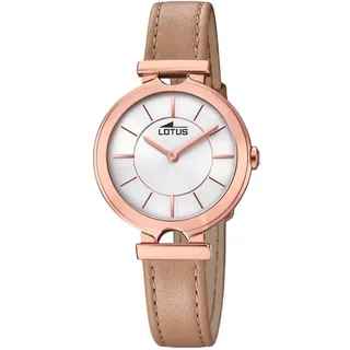 Lotus Damenuhr 30 mm Edelstahl Lederarmband