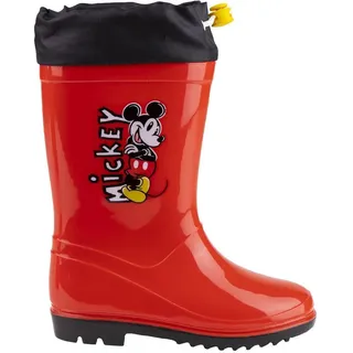 Stiefel Damen Regen PVC Mickey Mouse Rot - T024 Kind Cerdà