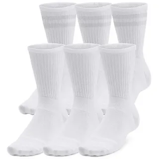 Under Armour Under Armour® Tennissocken UA Essential 6pk Crew (Packung, 6-Paar) für vielseitige Einsätze, sportlicher Stil, Sechserpack weiß M (36,5/41,5)
