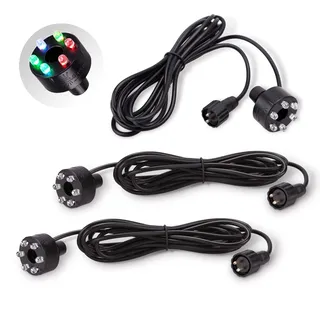 CLGarden 3 Stück LED Ring Multicolor für LED Springbrunnen Set Mehrfarbig Beleuchtung