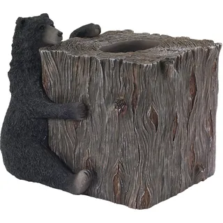 Avanti Linens Taschentuchbox-Abdeckung, von Tieren inspirierte Wohnkultur (Black Bear Lodge-Kollektion)