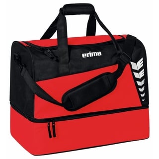 Erima Six Wings Sporttasche mit Bodenfach rot/schwarz, L