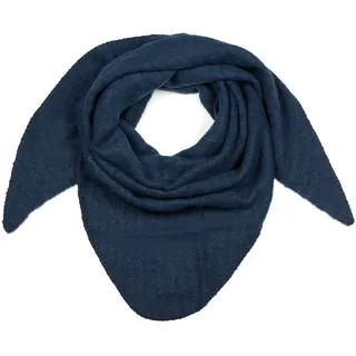 styleBREAKER Dreieckstuch "Strick Dreiecktuch meliert" 1 Stk., dunkelblau