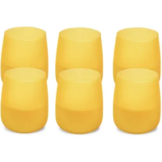 Spaas 6x Citronella Soft Glow Duftkerze, 38 Stunden - hellgelb - Lemon Breeze