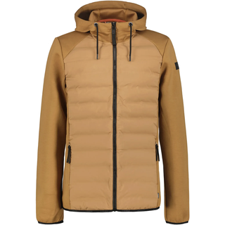 Hybridjacke ICEPEAK "ICEPEAK AIKERA", Herren, Gr. XL, braun, Obermaterial: 80% Polyester, 14% Viskose, 6% Elasthan, Jacken Hybridjacke, wasserabweisendes Material, mit elastischer Verarbeitung