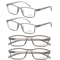 TERAISE 4er-Pack Lesebrille Blaulicht blockierende Computerbrillen Ultraleichte Lesegeräte mit hoher Elastizität reduzieren die Ermüdung der Augen bei Männern und Frauen(3.0x)