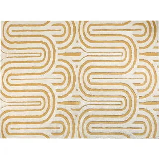 Beliani Perai Teppich 300 x 400 cm Gelb/Weiß