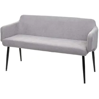 Mendler Schuhbank 133 x 77 x 0 cm Sitzbank grau