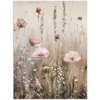 MuchoWow Poster Blumen - Rosa - Modern - Beige 30x40 cm , Papier , Rechteckig , 30x40x0.1 cm , Bilder & Rahmen, Bilder, Sonstige Wandbilder