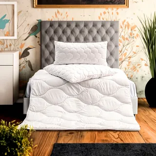 John Cotton Microfaserbettdecke »Bio, Greta, 135x200, 155x220cm, Luxus« normal Füllung 100biologischabbaubareFuellungausPolyester 1 Stk. tlg. Atmungsaktiv, weich, pflegeleicht, Sommer und Winter, weiß