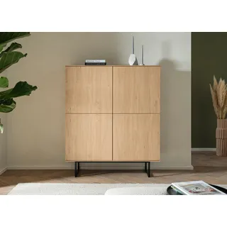 Home Affaire Highboard Lund 115 x 137 x 40 cm Beige / Braun