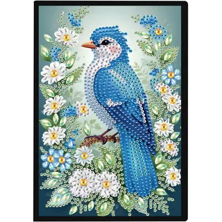 DCIDBEI Diamond Painting Notizbuch Blanko Diamant Painting Notizbücher A5 Diamant Malerei Diamonds Geheimes Tagebuch Skizzenbuch Volgel Blumen Erwachsen Geschenk Notebook Sketchbook