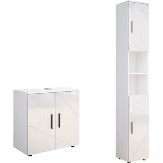 Vicco Badezimmermöbel-Set Irma, 2 Teile, mit Hochschrank,