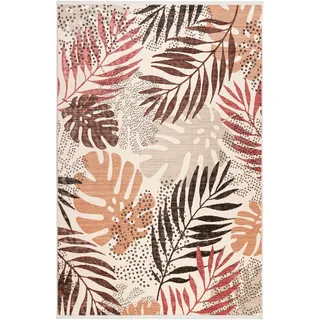 Esprit Webteppich , Braun, Rot, Beige , Textil , Floral , rechteckig , 160x225 cm , Textiles Vertrauen - Oeko-Tex®, Oeko-Tex® Standard 100 , für Fußbodenheizung geeignet, in verschiedenen Größen erhältlich, für Hausstauballergiker geeignet, lichtunempfindlich, pflegeleicht, strapazierfähig, leicht zusammenrollbar , Teppiche Und Böden, Teppiche, Webteppiche