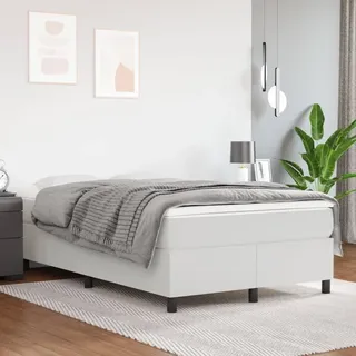 Bettgestell Weiß 120x200 cm Kunstleder - Weiß