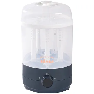 BEABA, 2-in-1 Sterilisator Vaporisator für Babyflaschen, 2 Kammern, 3 Modi, Entfernt 99,9Prozent der Bakterien, Hohe Kapazität, Filterlos, Flexibel, Einfach und Schnell, Steril'n'Dry, Night Blue