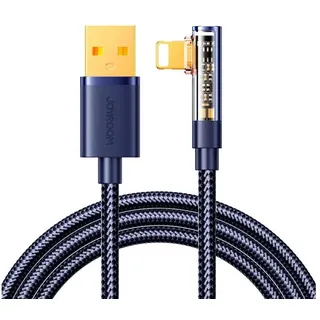 Joyroom S-UL012A6 USB-A-Winkelkabel – Beleuchtung 2,4 A 1,2 m – blau