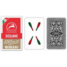 Modiano Rote Siciliane Spielkarten zum 150. Jahrestag