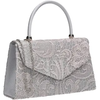 SwankySwans Kendall Damen Clutch, Spitze, elegant, Silberfarben, Einheitsgröße