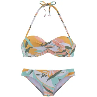 SUNSEEKER Bügel-Bandeau-Bikini Damen weiß-gelb Gr.34 Cup C