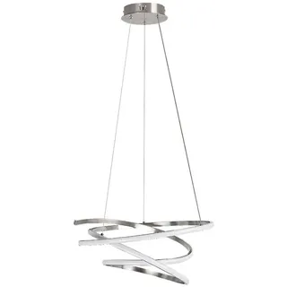 Rabalux 72020 Pendelleuchte Esilda, 42W, 4000K, 2200lm, silber-weiß, rund, neutralweiß, Modern, ø500mm - LED-Pendelleuchte LED/42W/230V | Weiß/Mattes Chrom