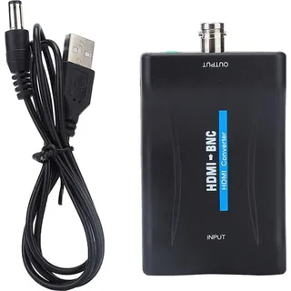 HDMI-zu-BNC-Composite-Video- und 3,5-mm-Audio-Signalkonverter-Adapter 480i 576i. Unterstützung für NTSC/PAL